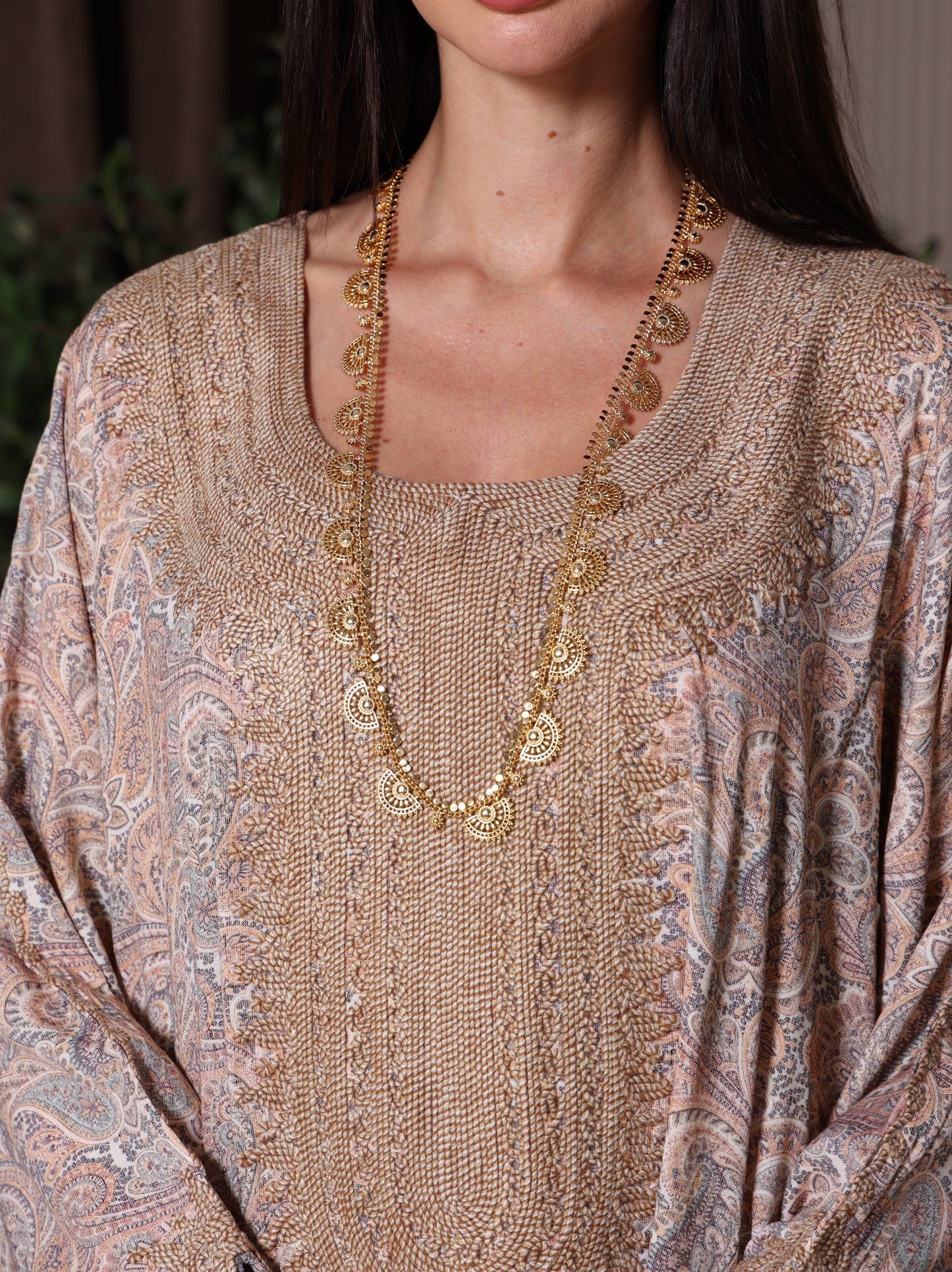 Sandstone Paisley Kaftan Set