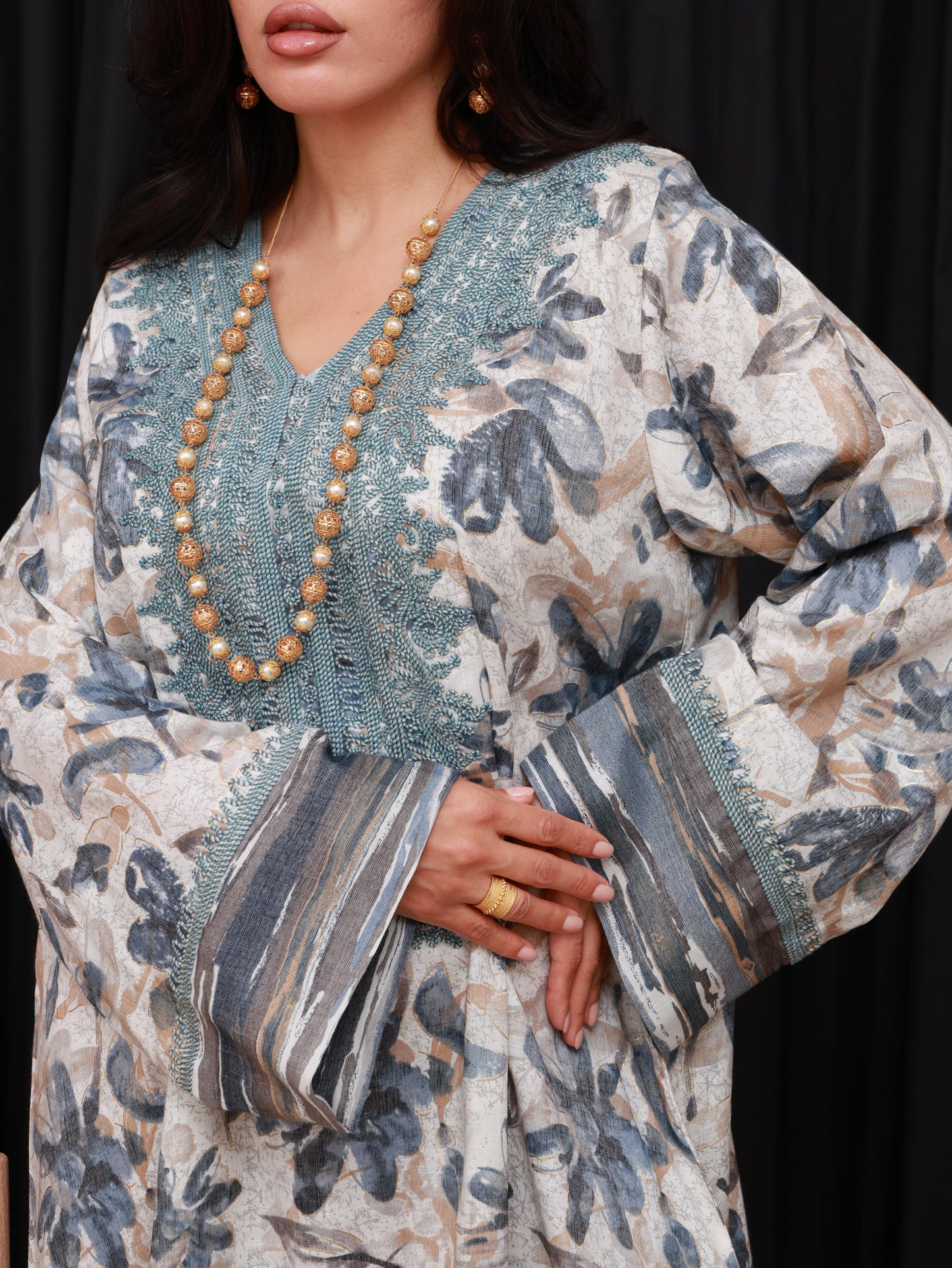 Olive Mist Kaftan