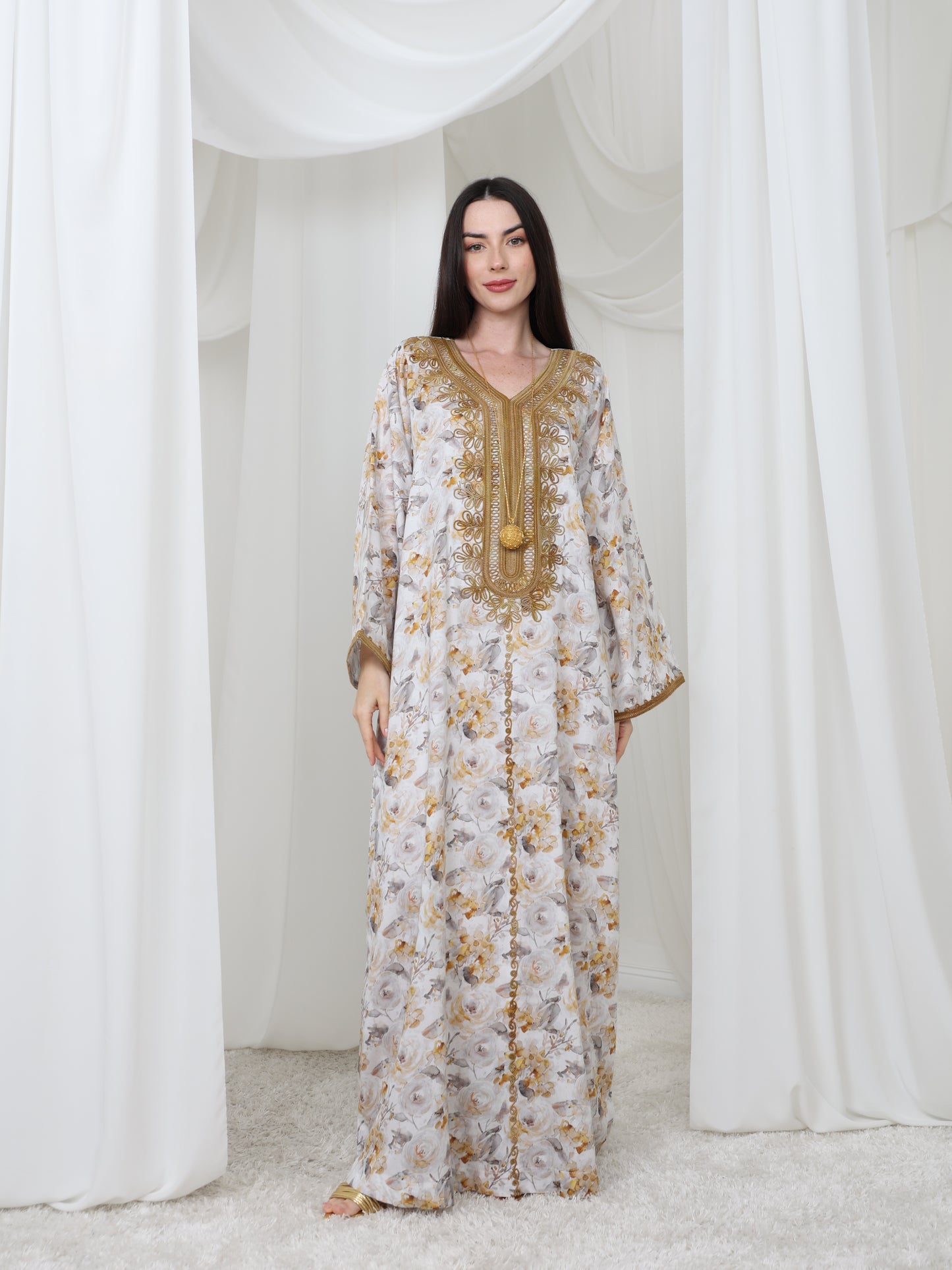 Golden Blossom Kaftan