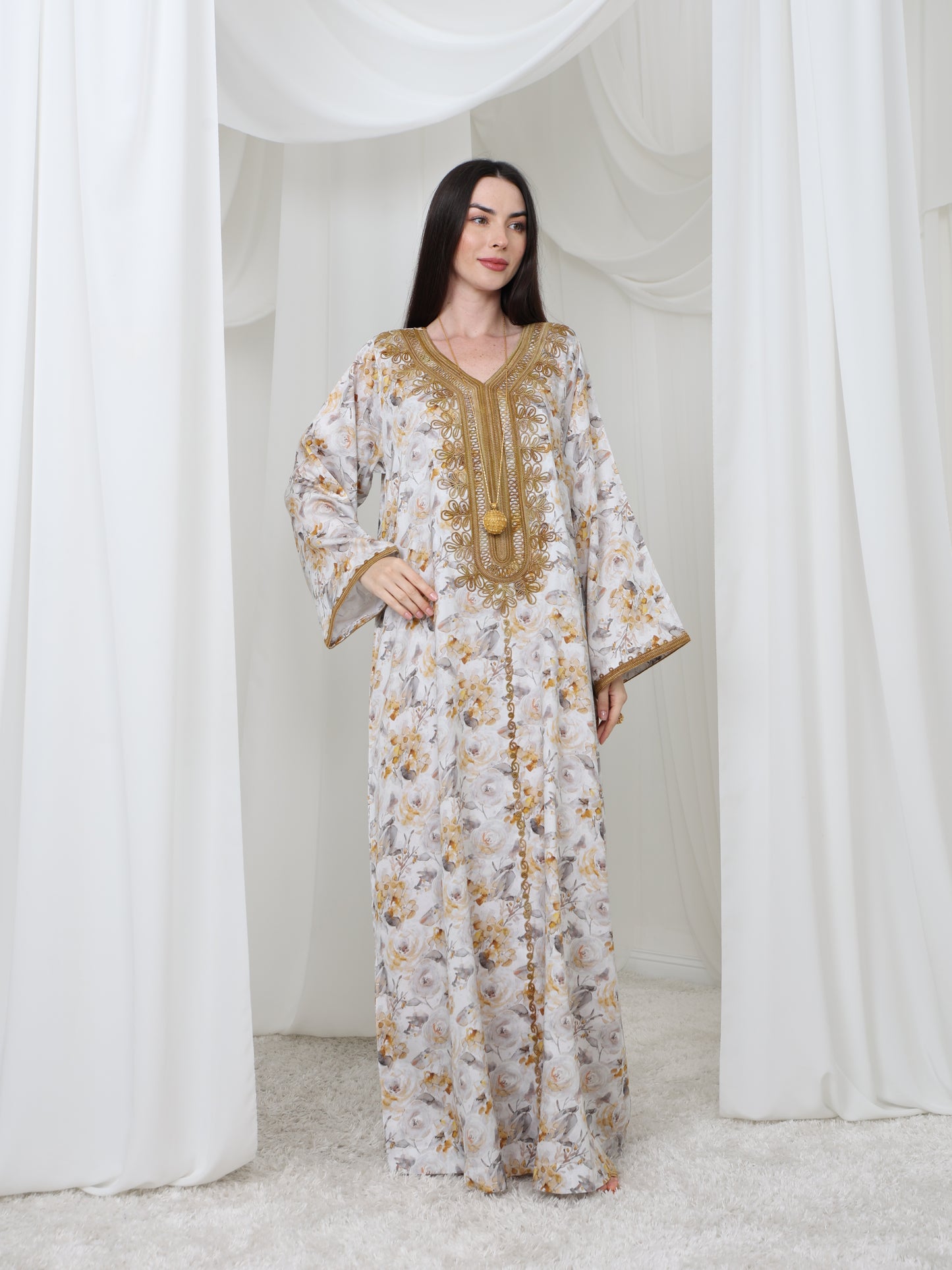 Golden Blossom Kaftan