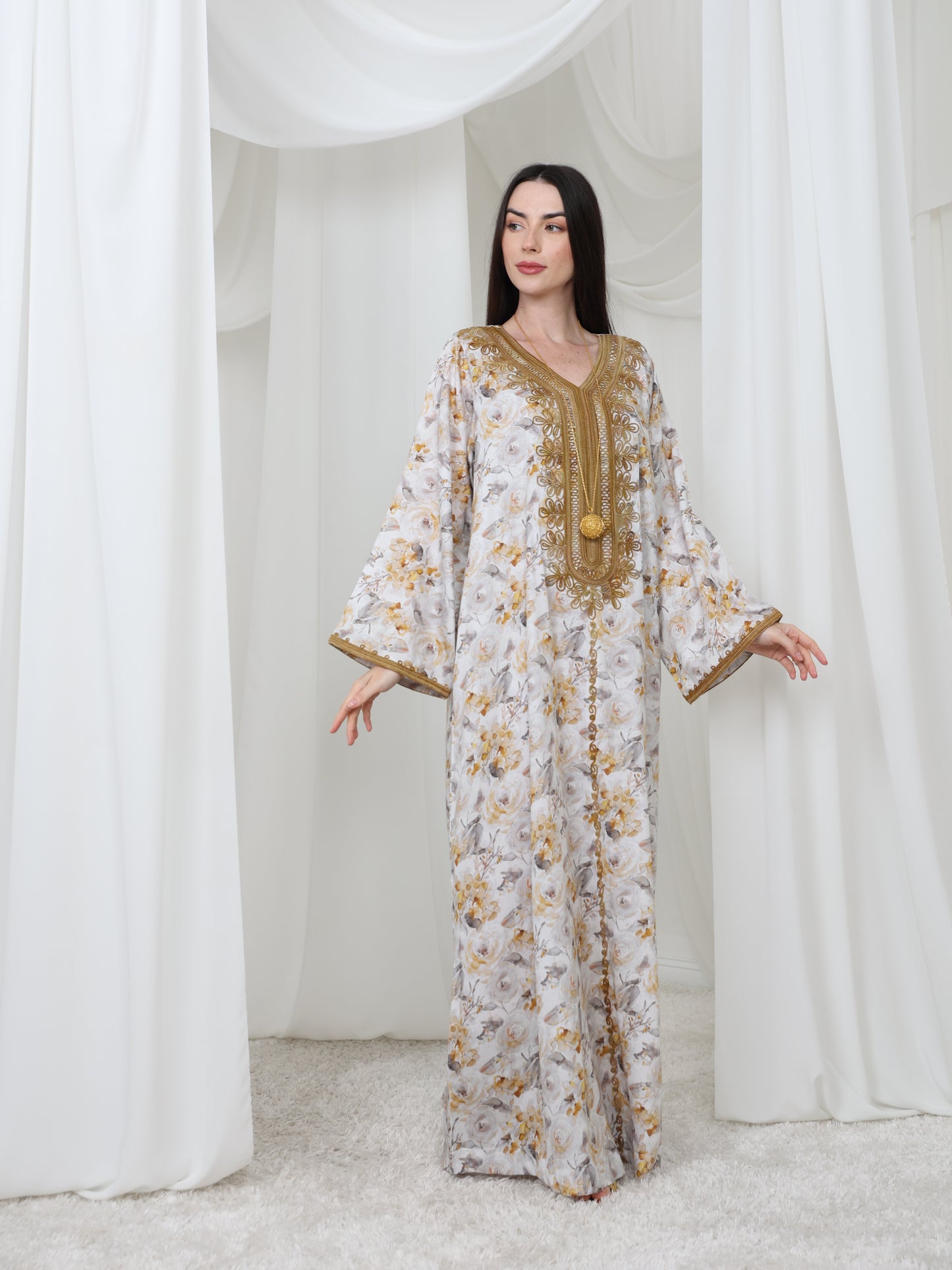 Golden Blossom Kaftan