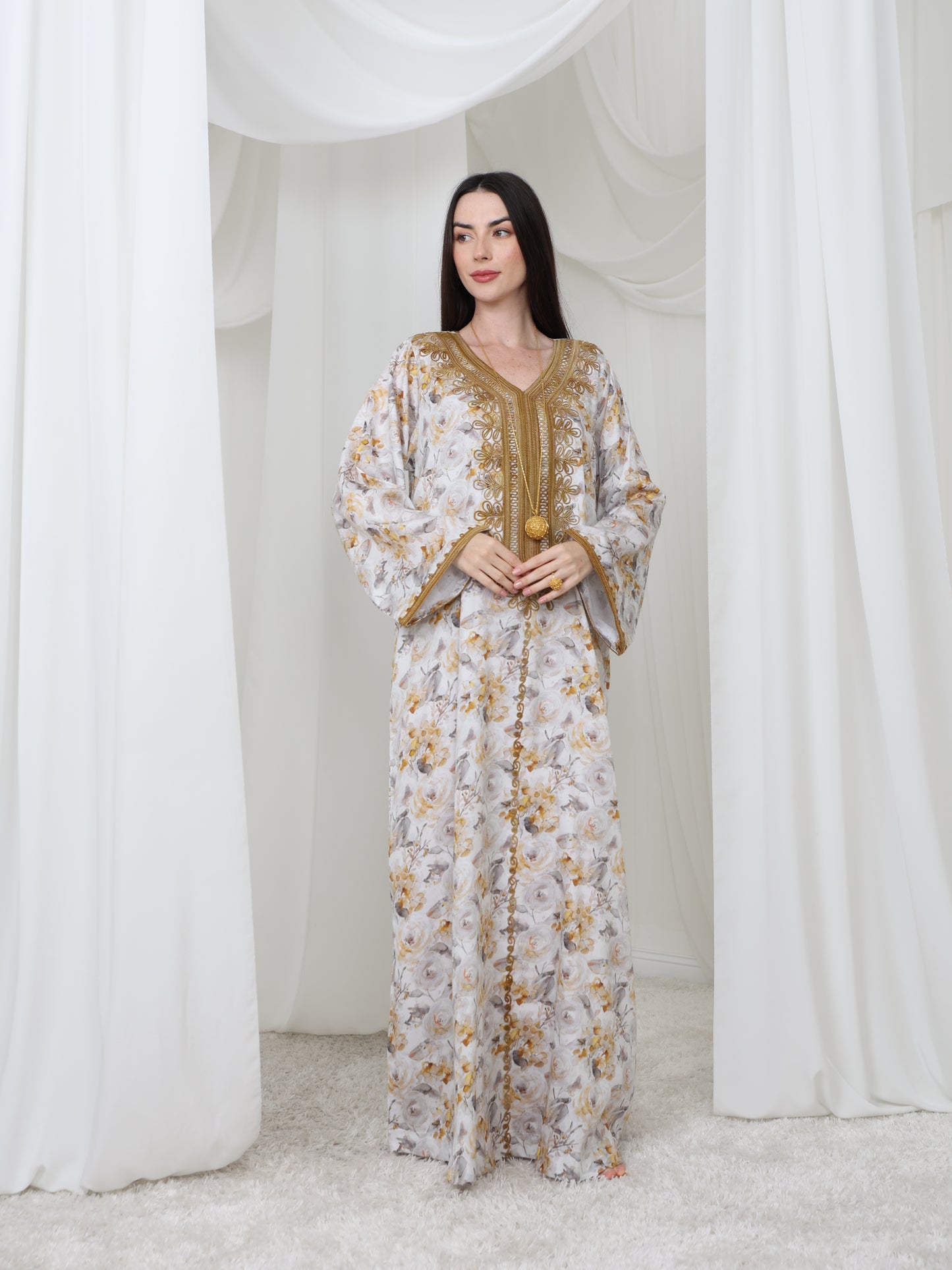 Golden Blossom Kaftan