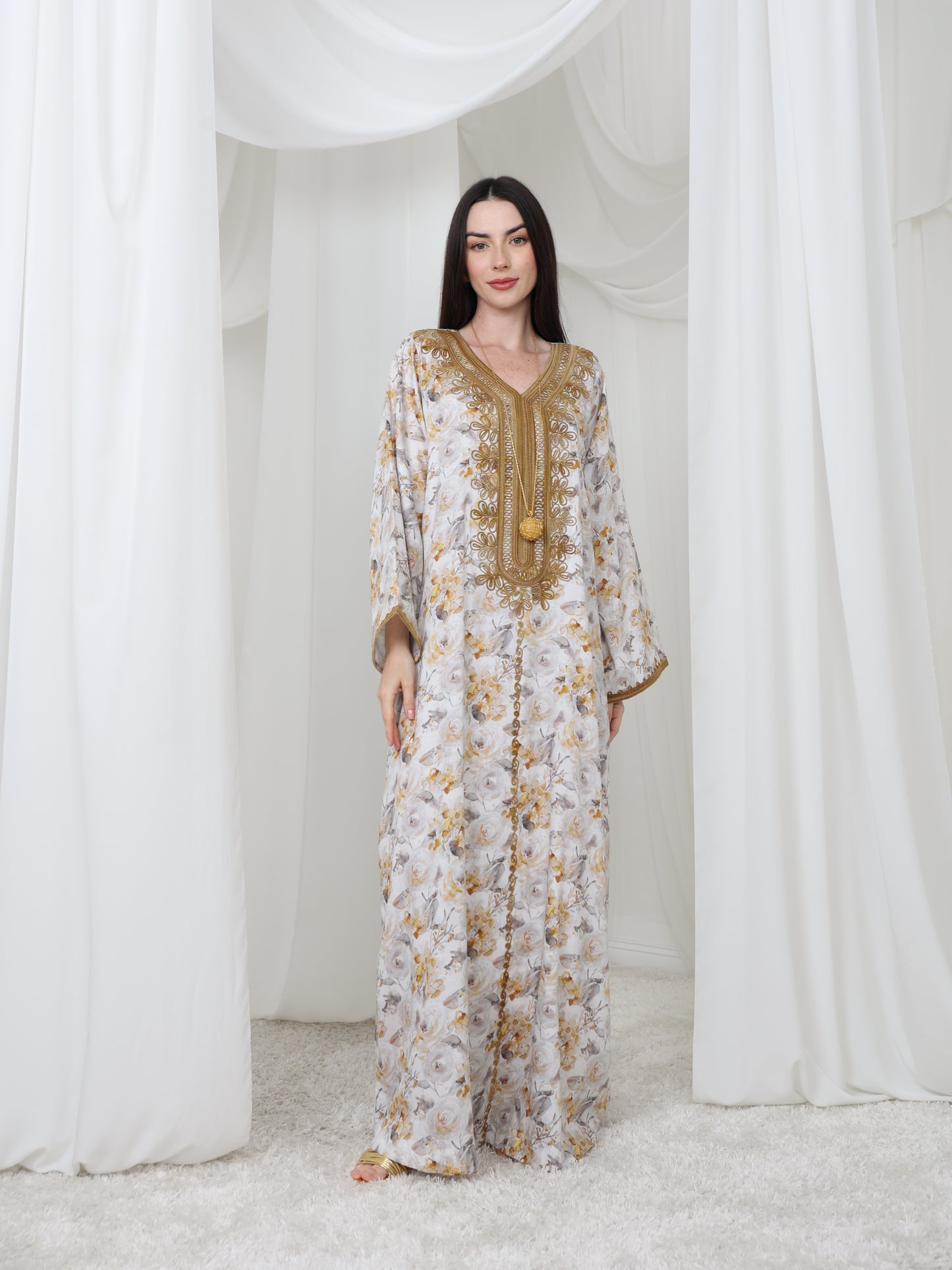 Golden Blossom Kaftan