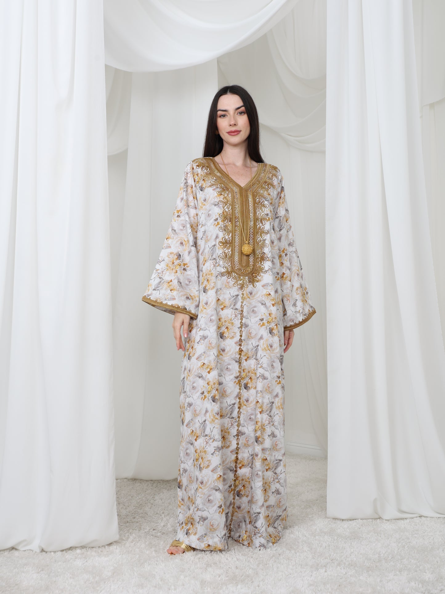 Golden Blossom Kaftan