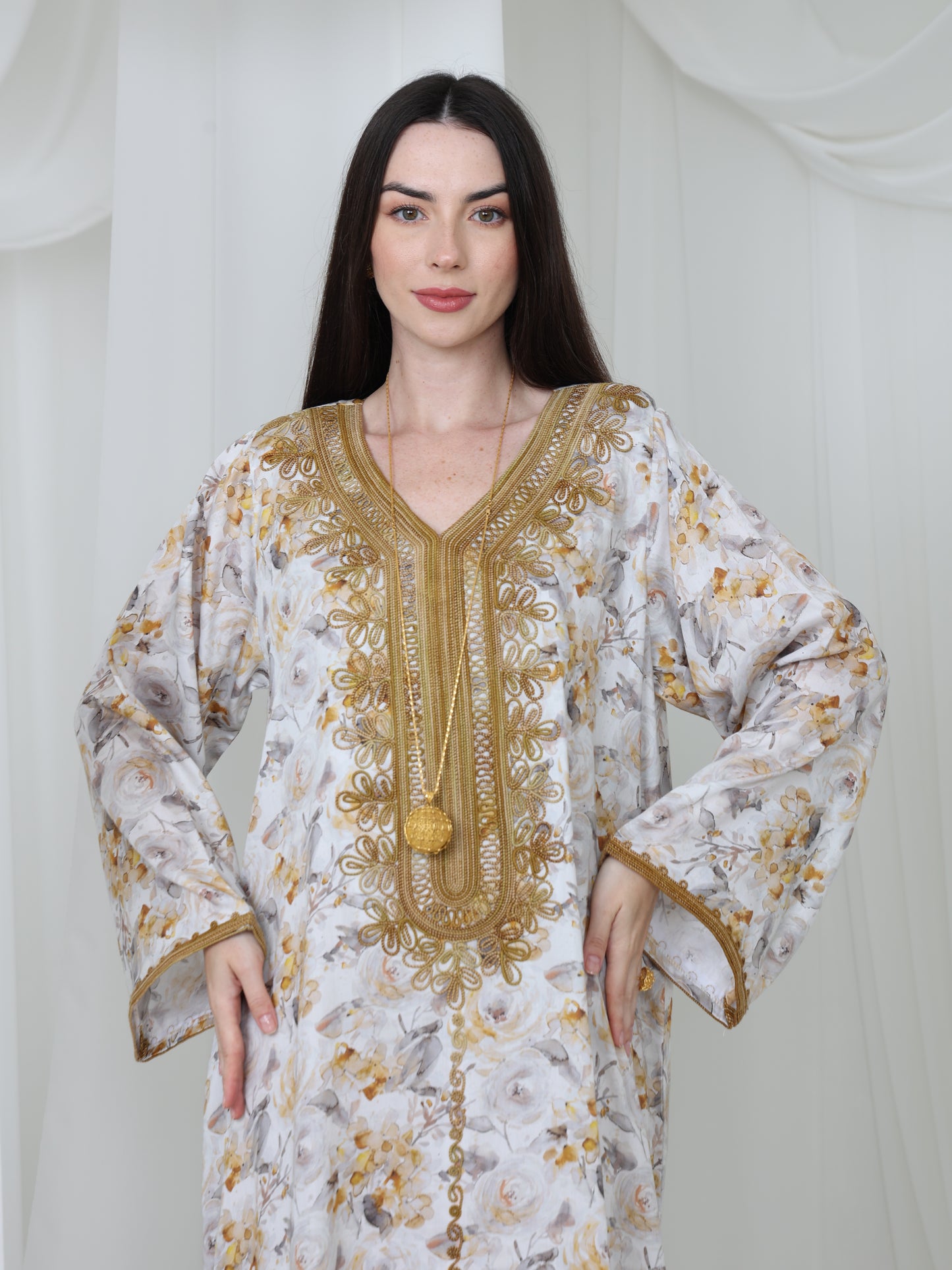 Golden Blossom Kaftan