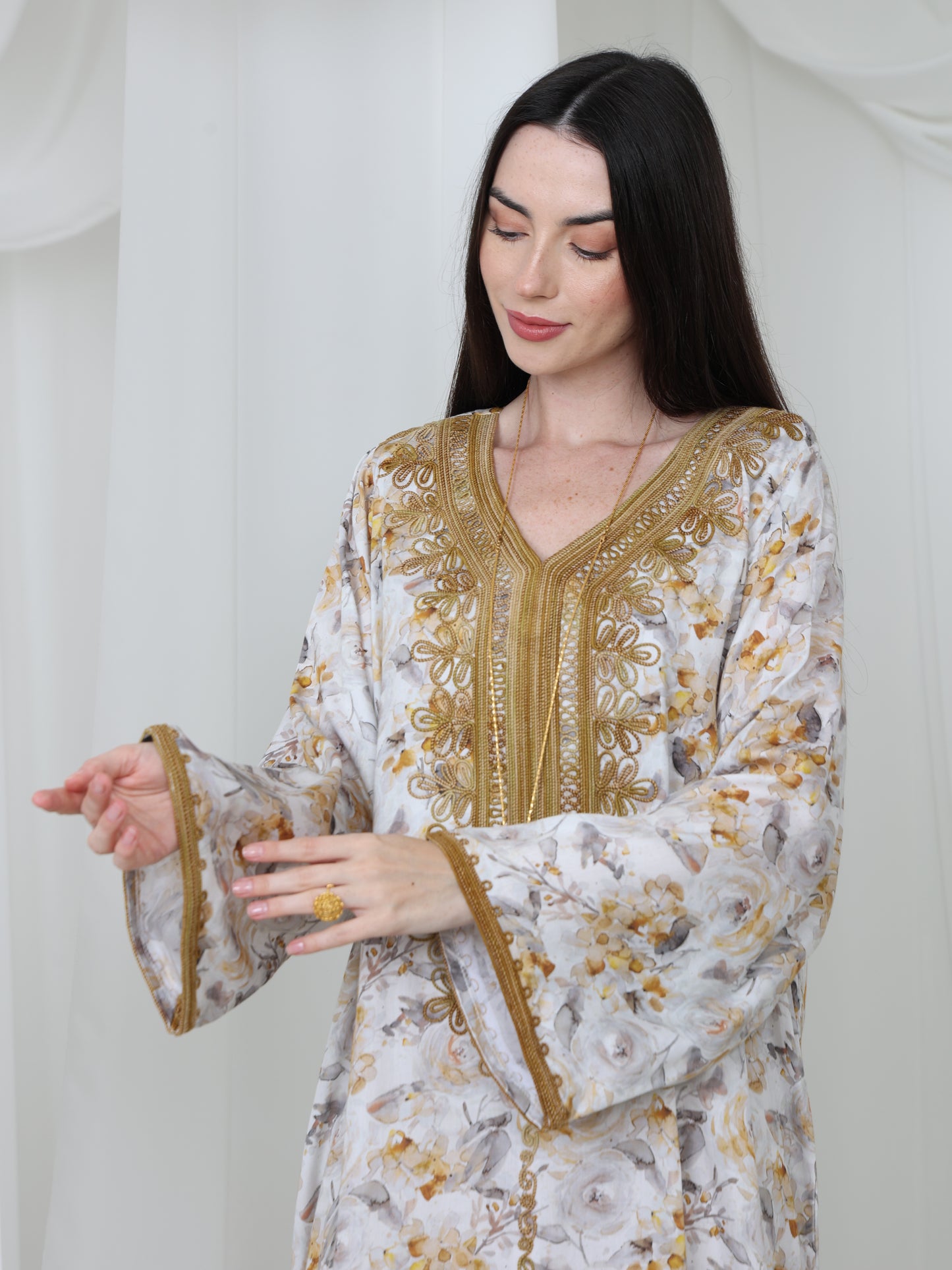 Golden Blossom Kaftan