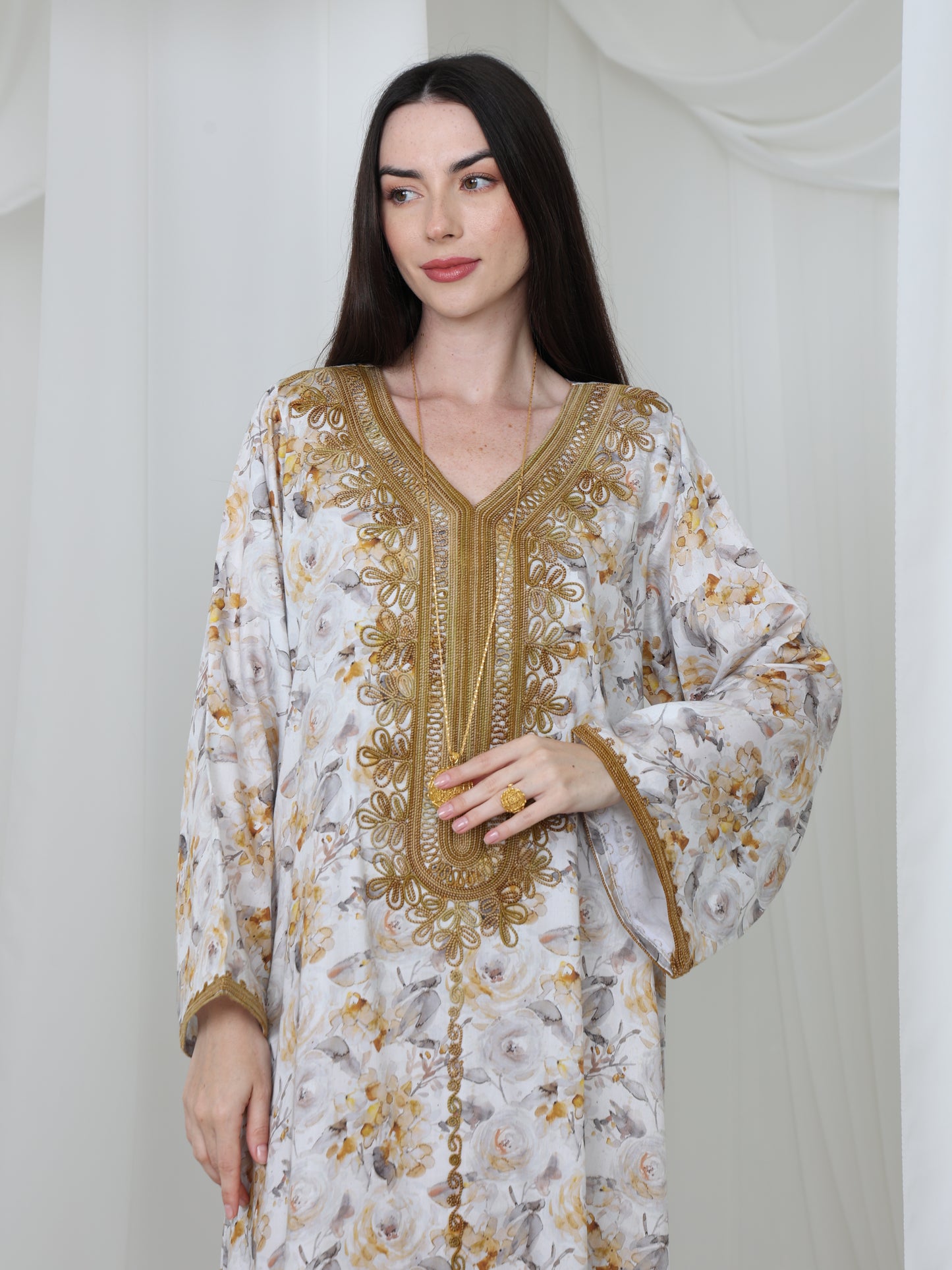 Golden Blossom Kaftan