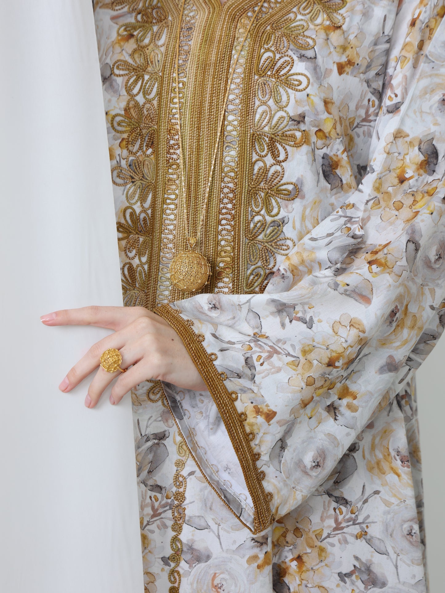 Golden Blossom Kaftan