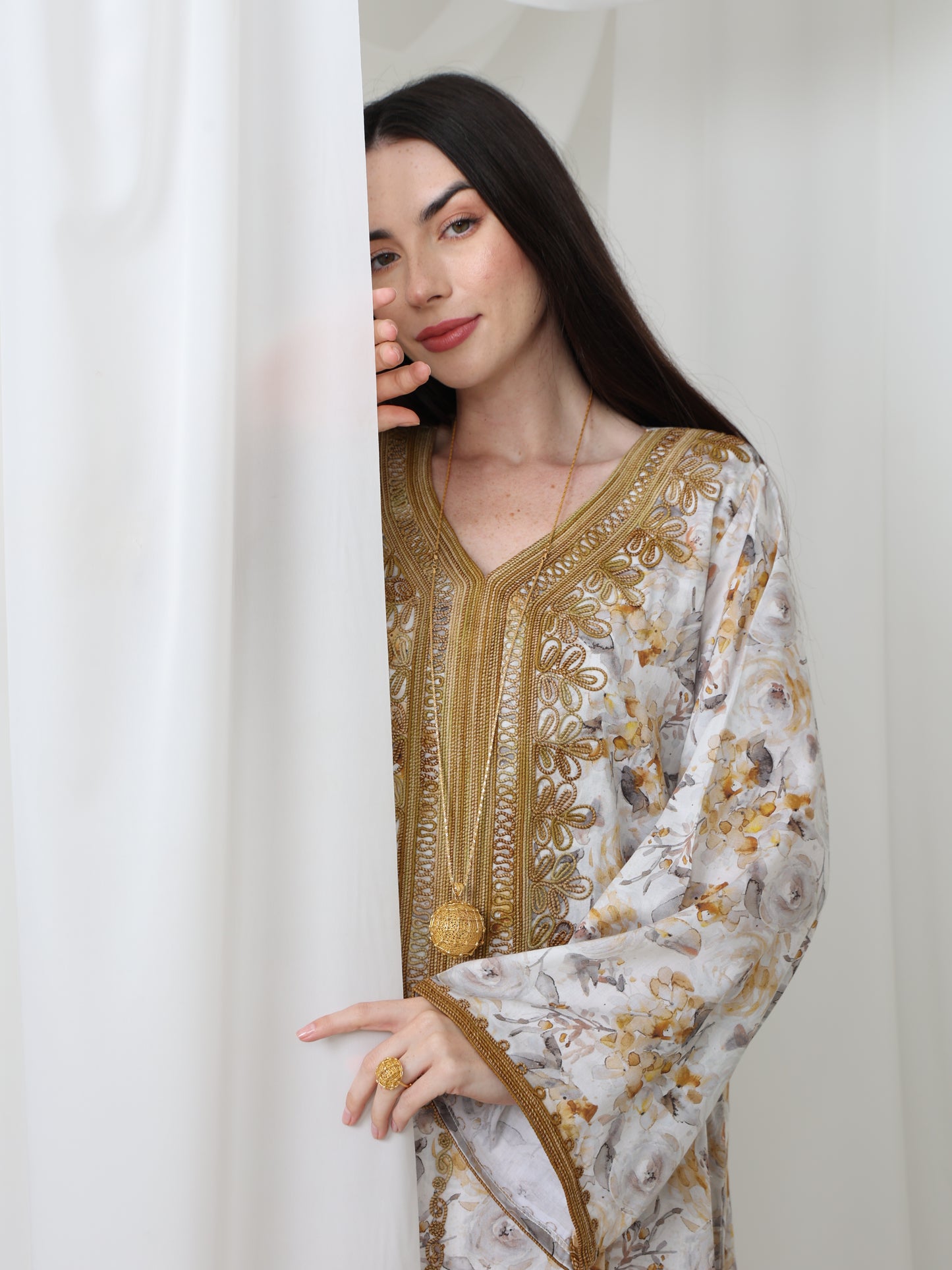 Golden Blossom Kaftan