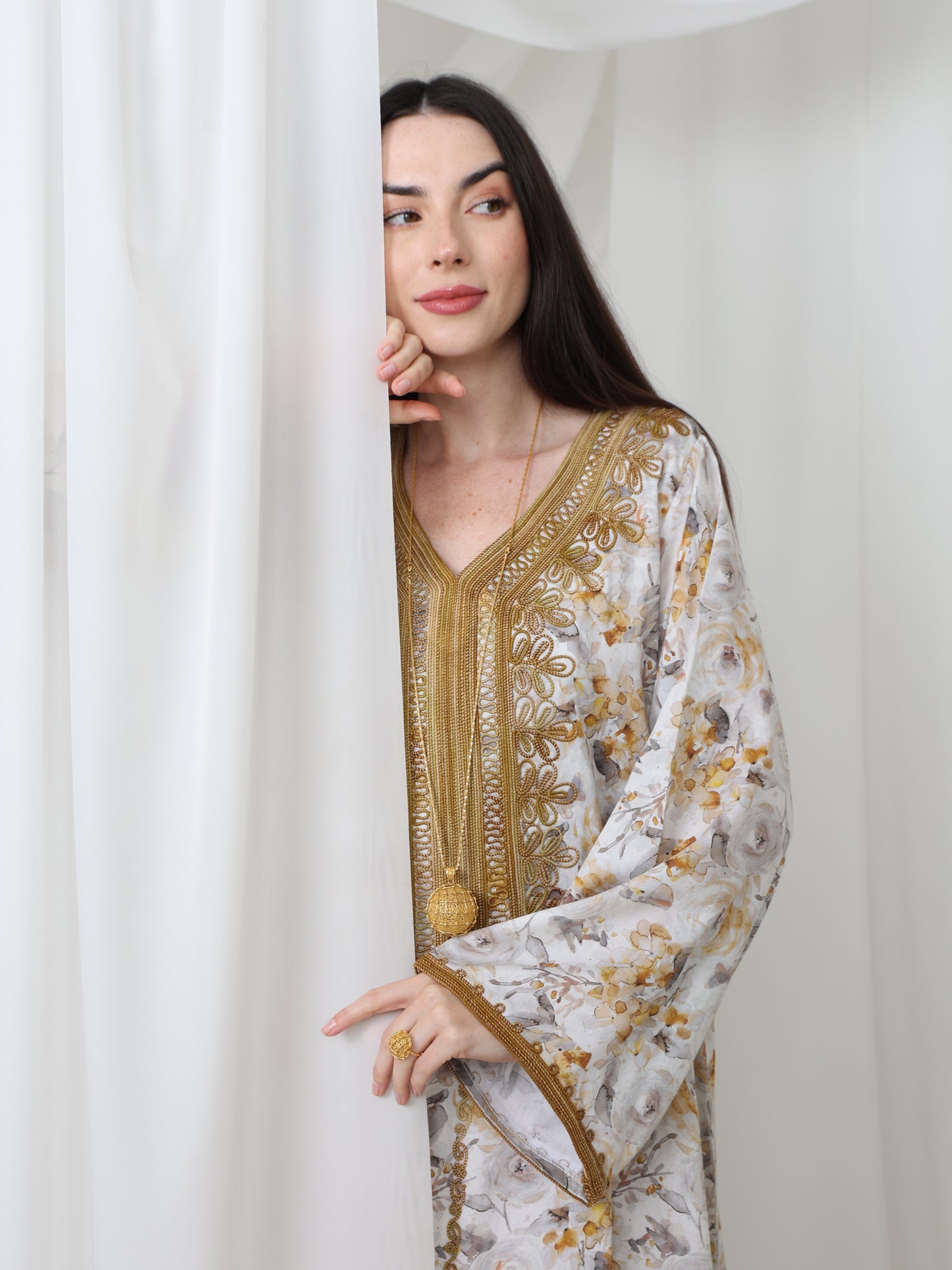 Golden Blossom Kaftan