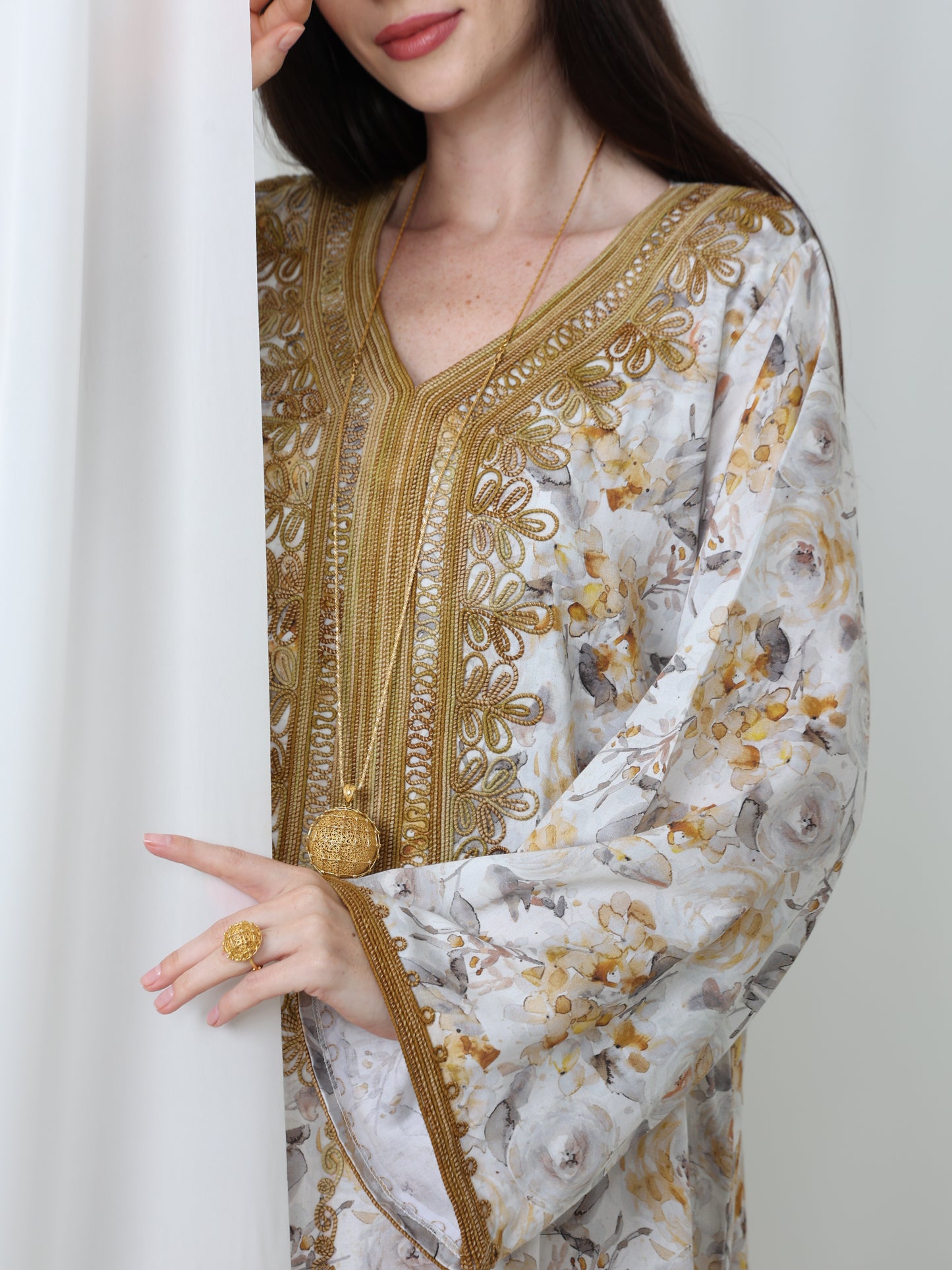 Golden Blossom Kaftan