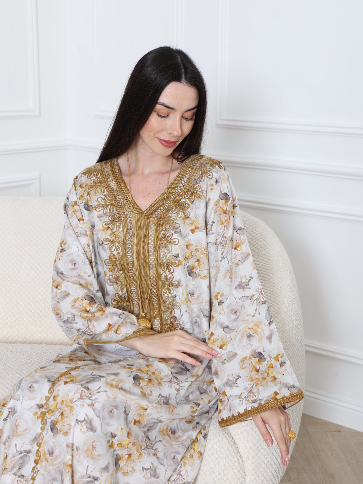Golden Blossom Kaftan