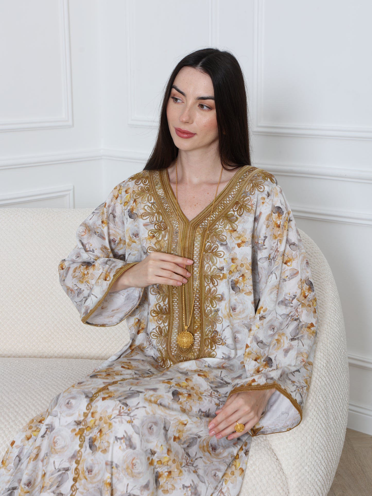 Golden Blossom Kaftan
