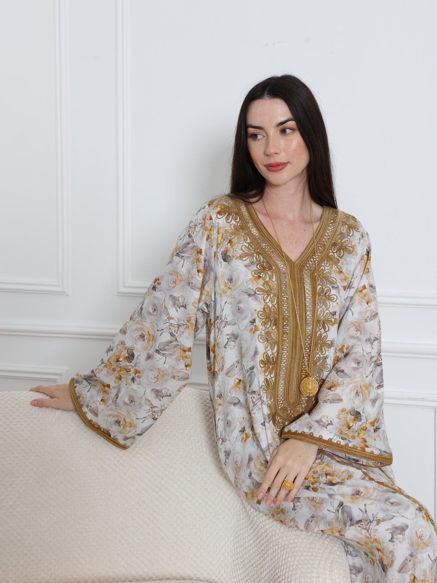 Golden Blossom Kaftan