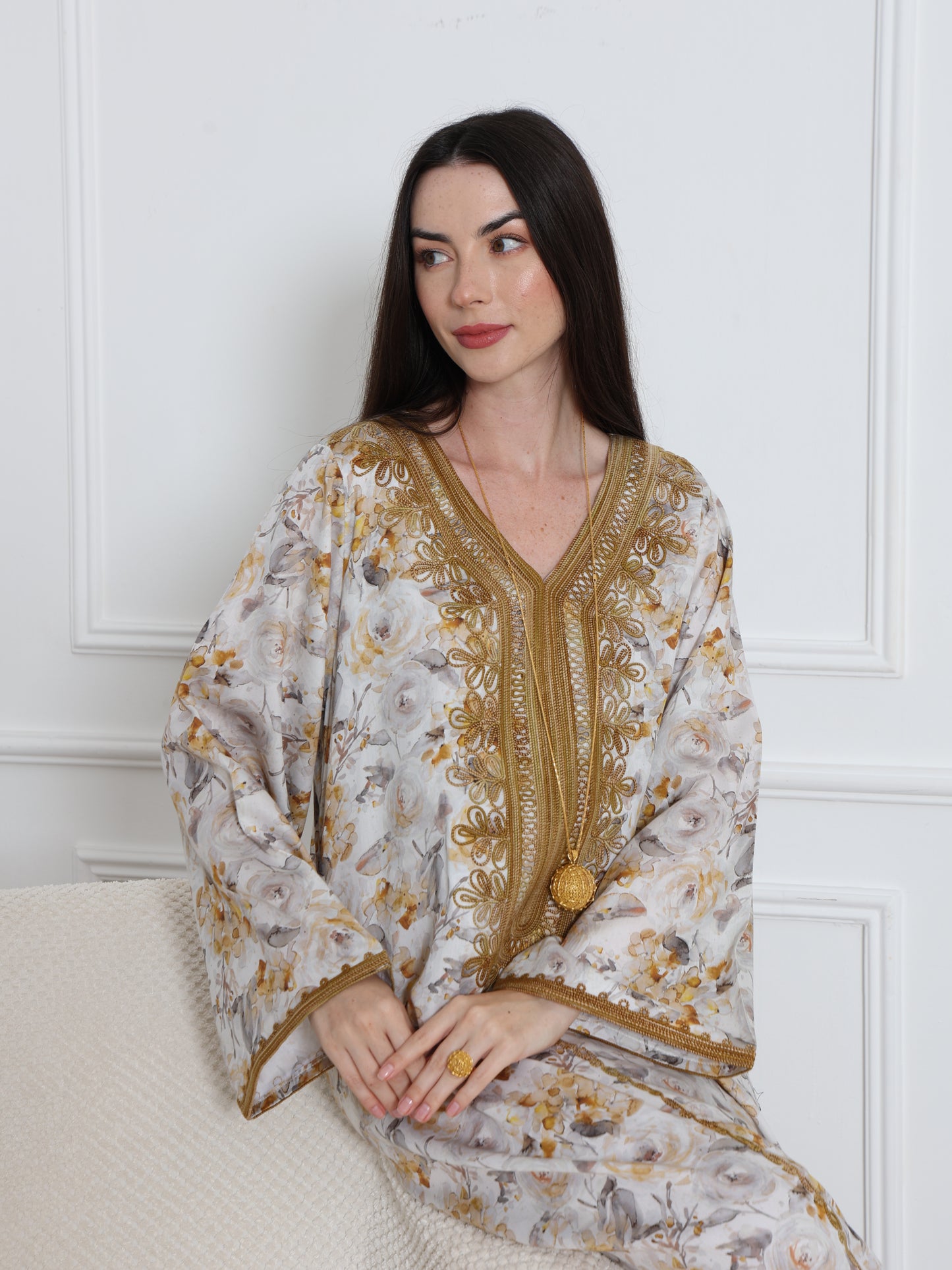 Golden Blossom Kaftan
