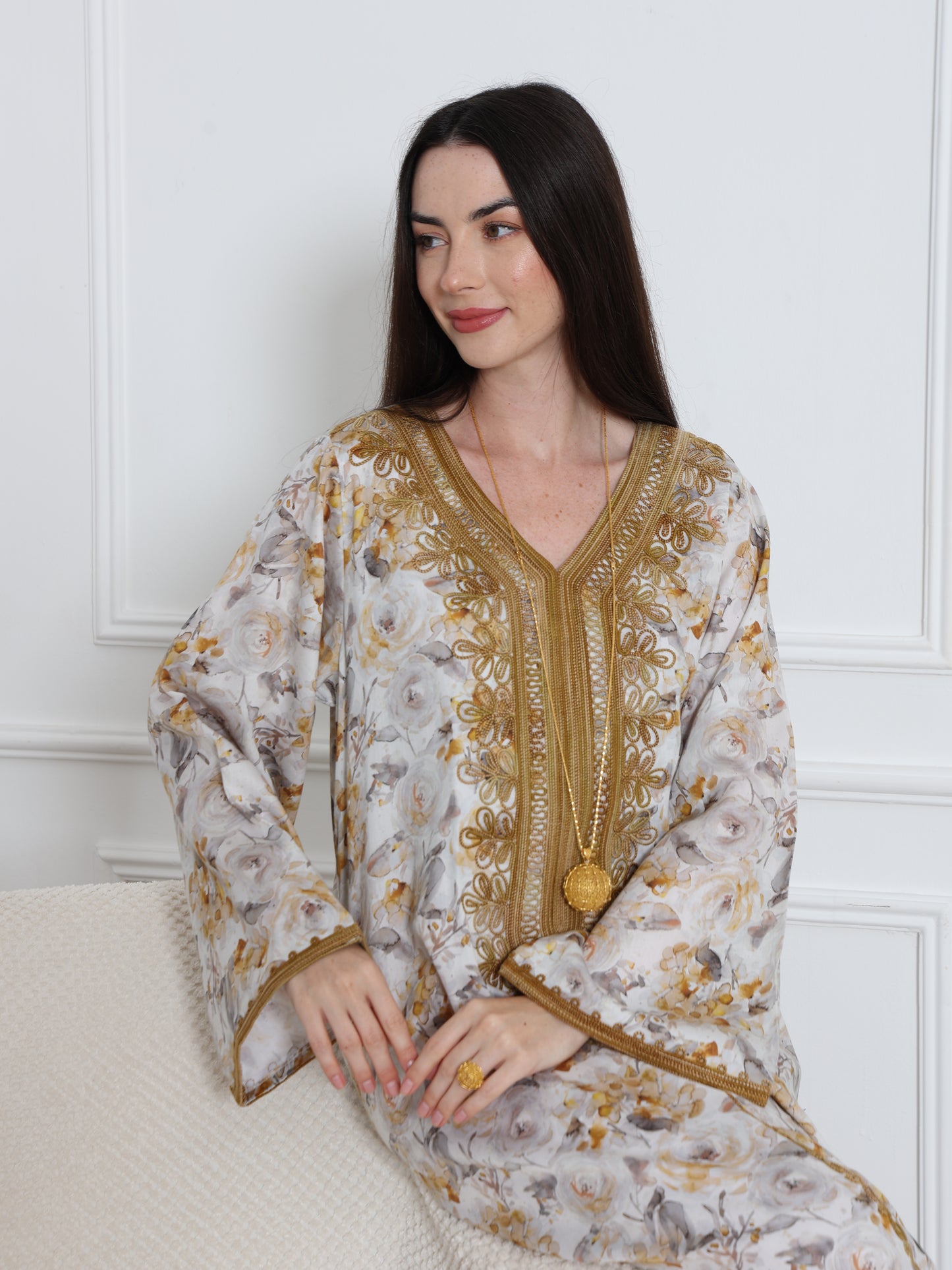 Golden Blossom Kaftan
