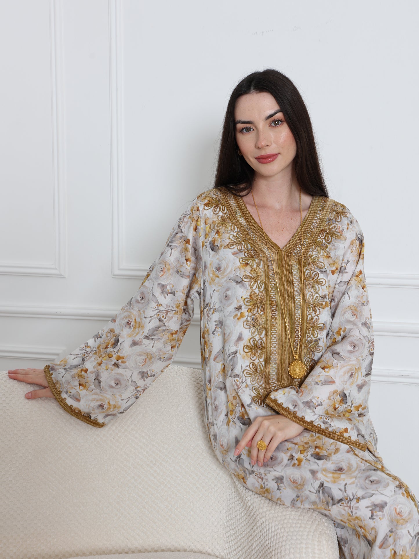 Golden Blossom Kaftan