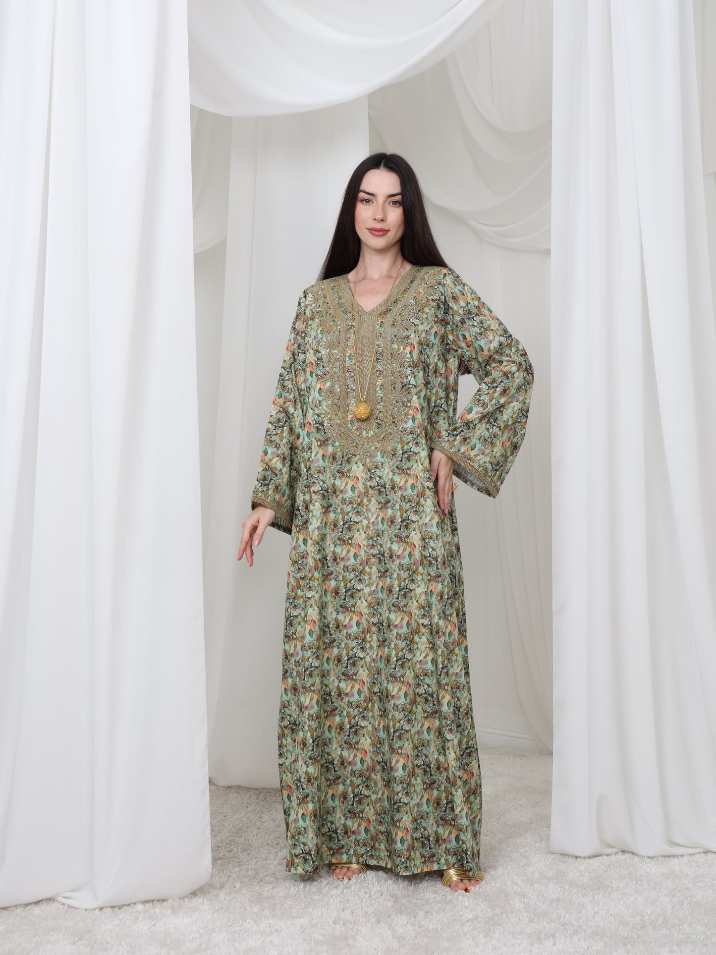 Olive Meadow Kaftan