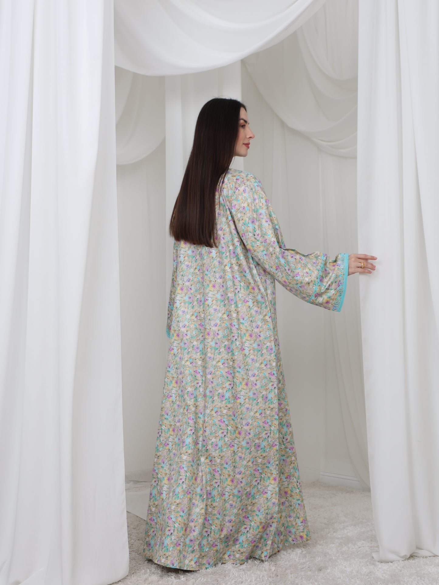 Aqua Blossom Kaftan