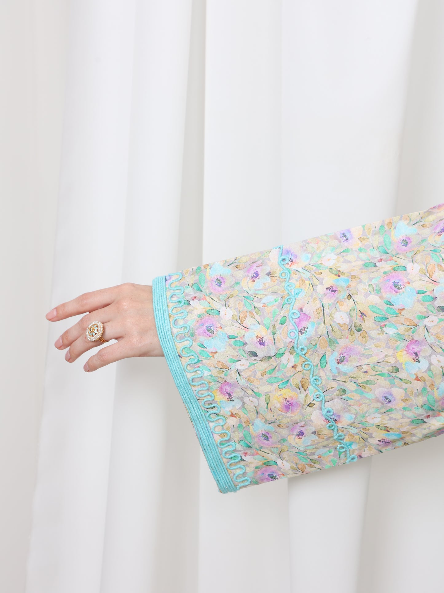 Aqua Blossom Kaftan