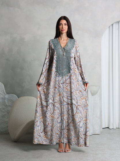 Sage Paisley Kaftan