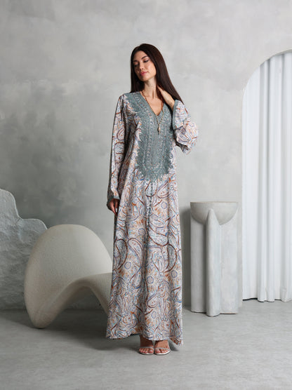 Sage Paisley Kaftan