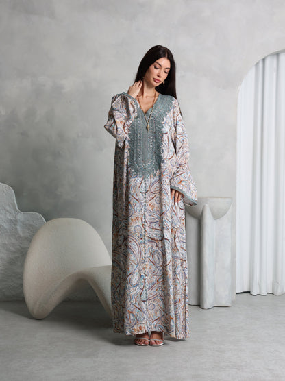 Sage Paisley Kaftan