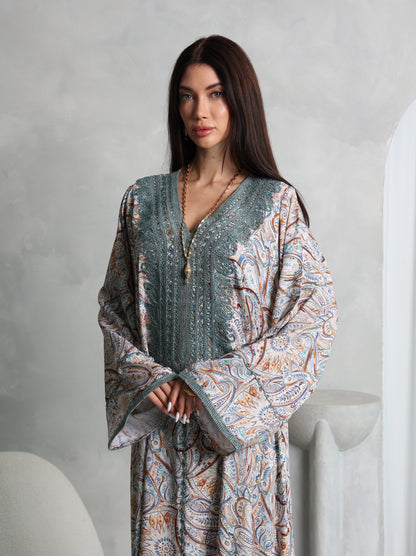 Sage Paisley Kaftan