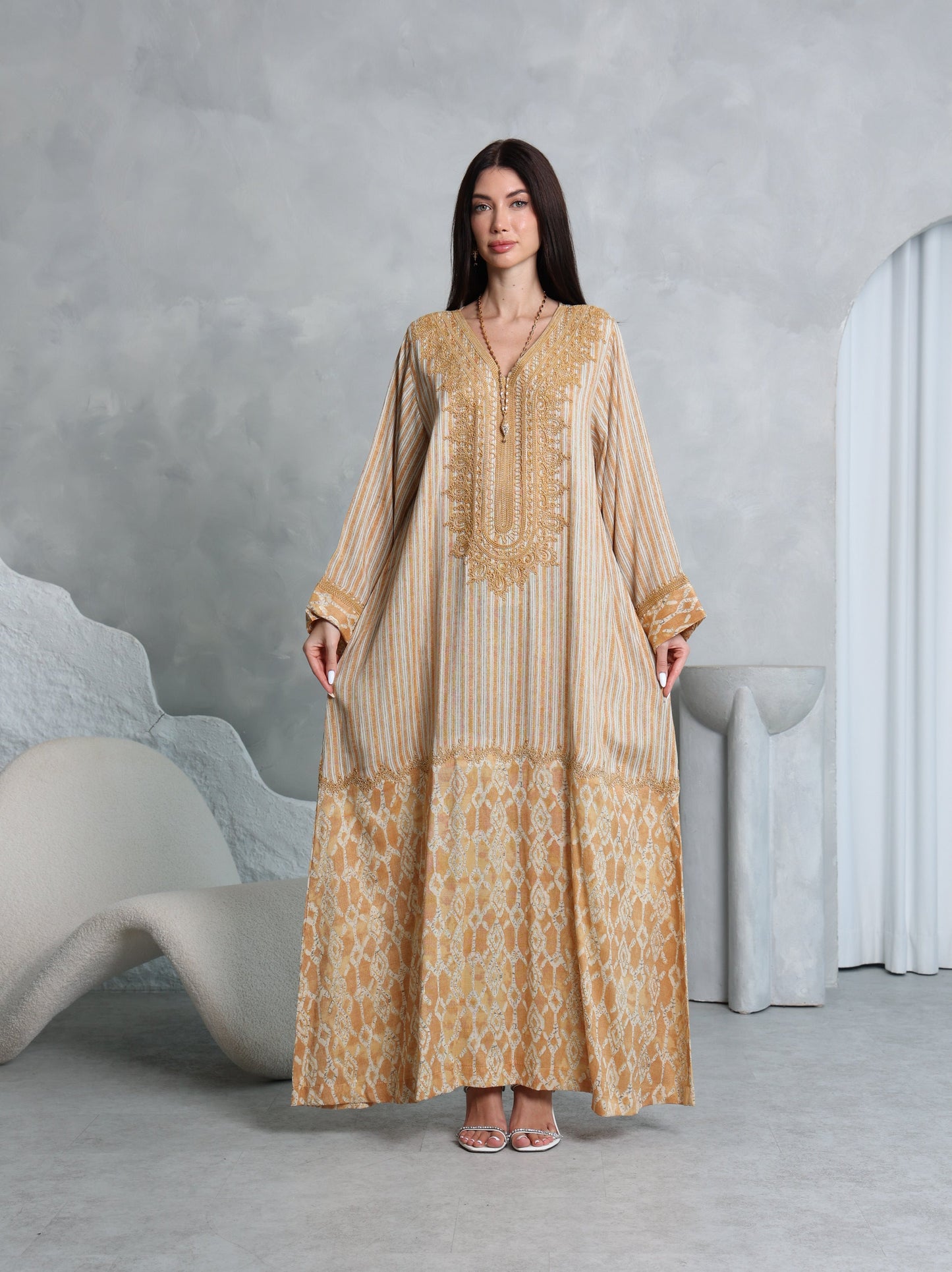 Amber Lattice Kaftan