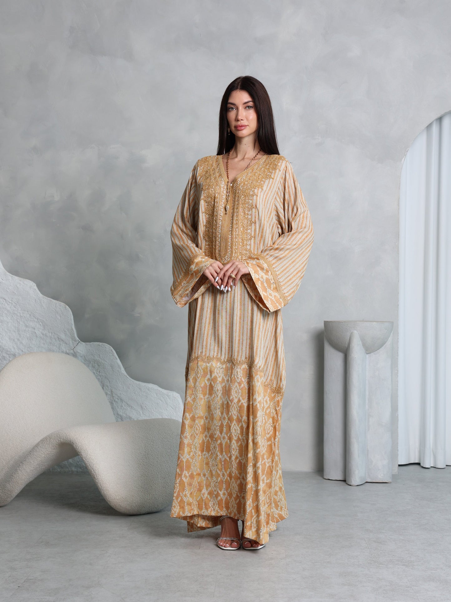 Amber Lattice Kaftan