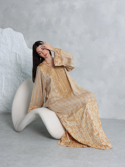 Amber Lattice Kaftan