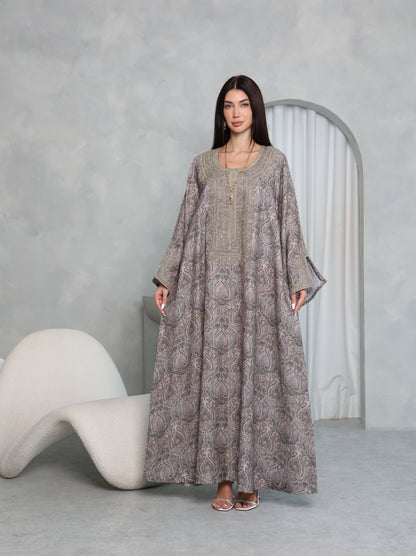 Mauve Paisley Kaftan