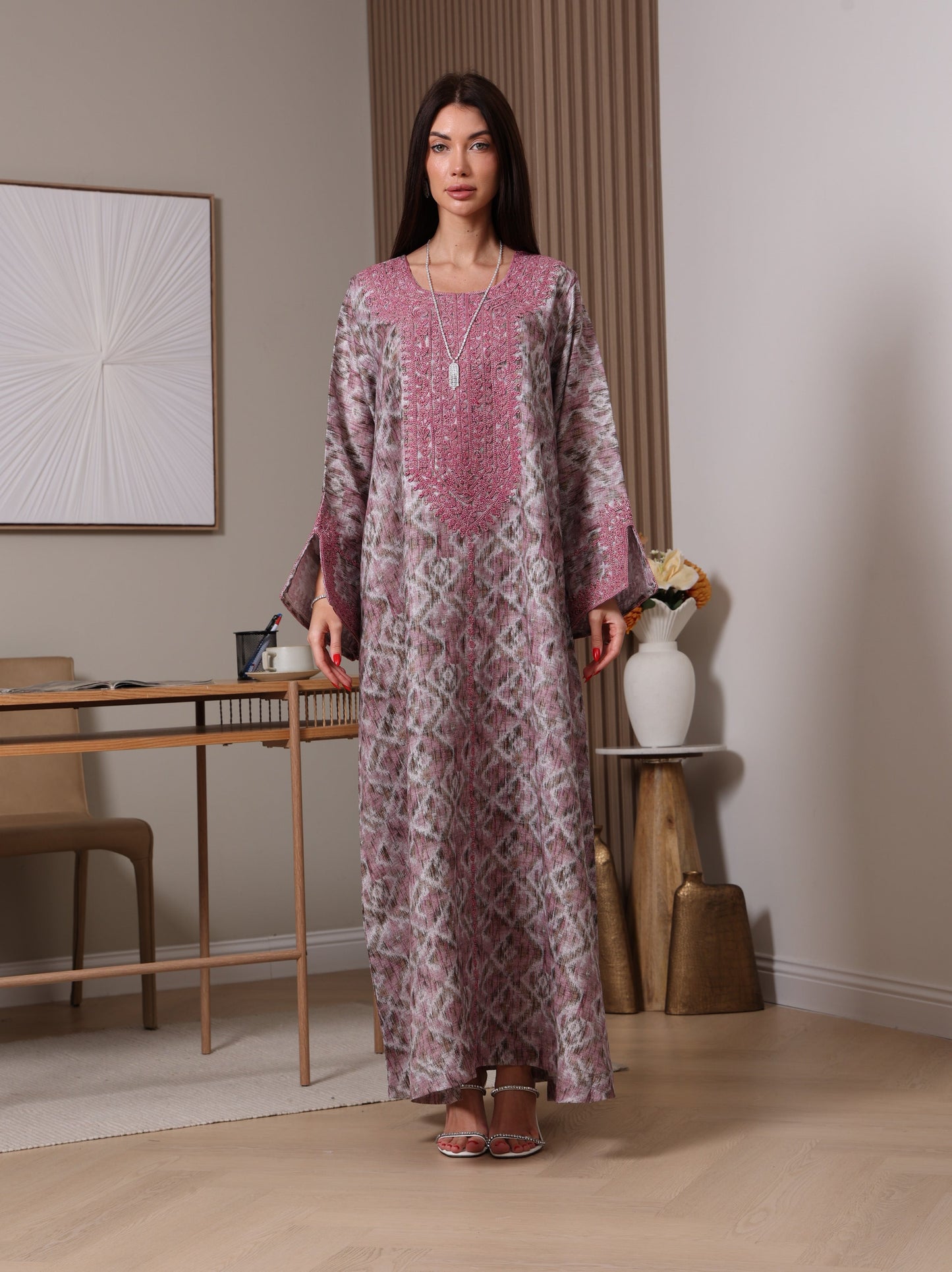 Amethyst Ikat Kaftan