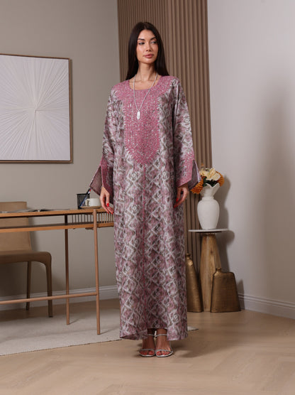 Amethyst Ikat Kaftan