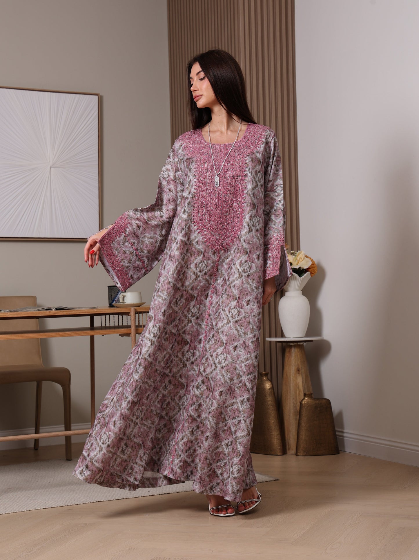 Amethyst Ikat Kaftan