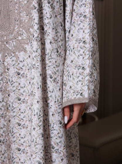 Cream Blossom Kaftan Set