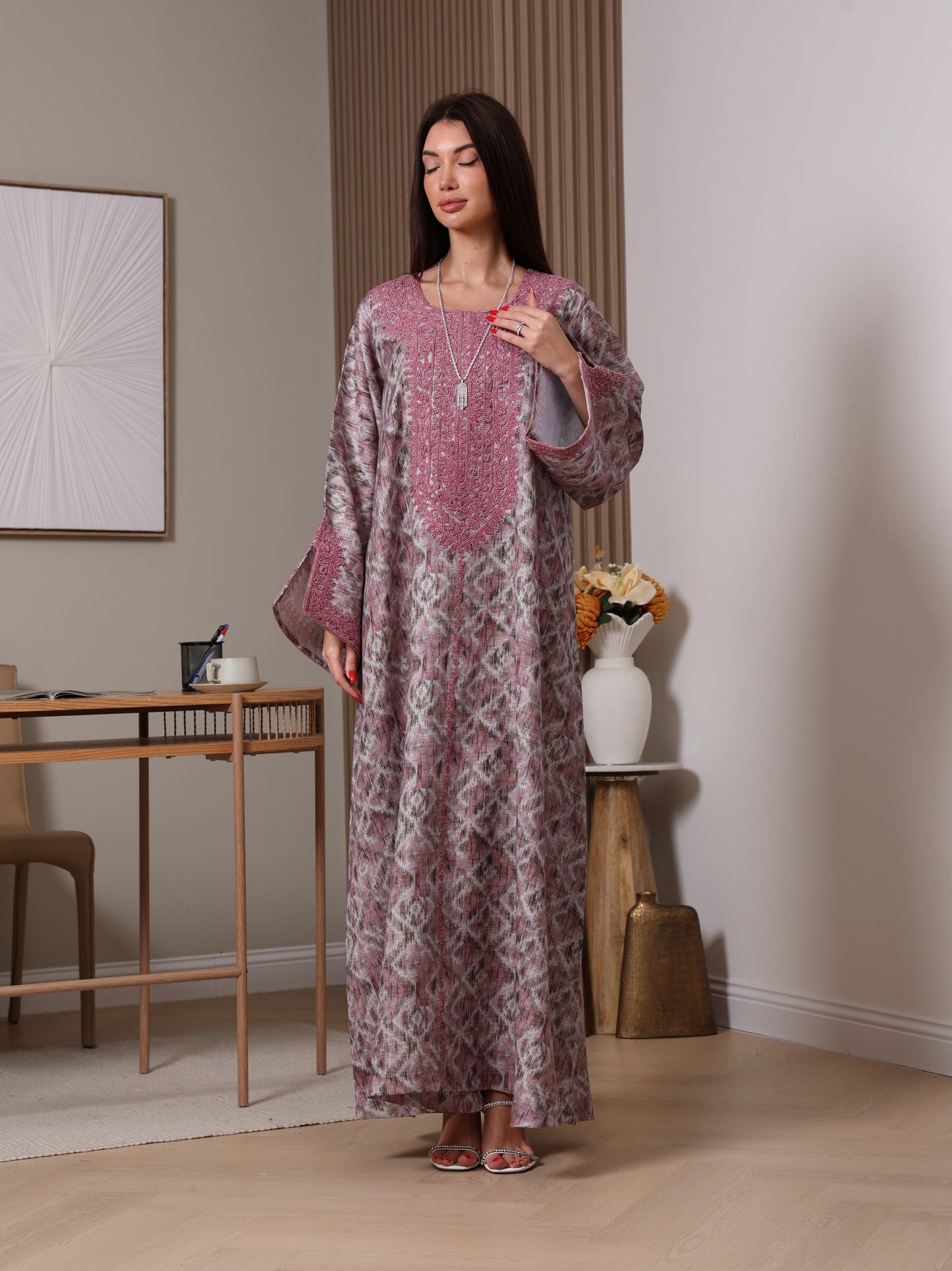 Amethyst Ikat Kaftan