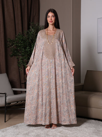 Sandstone Paisley Kaftan Set