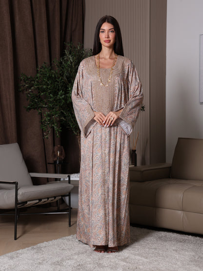 Sandstone Paisley Kaftan Set