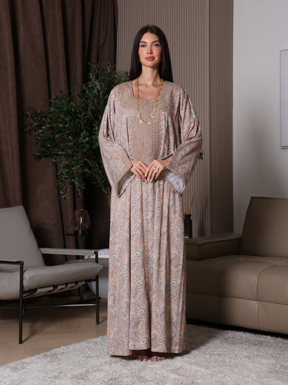 Sandstone Paisley Kaftan Set