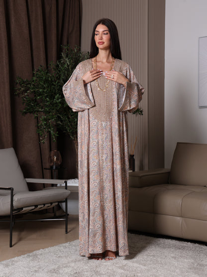 Sandstone Paisley Kaftan Set