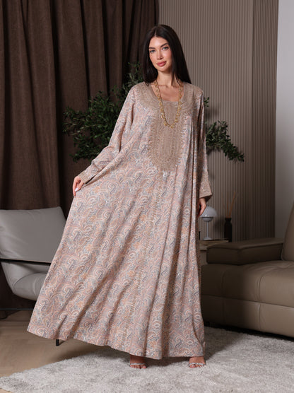 Sandstone Paisley Kaftan Set