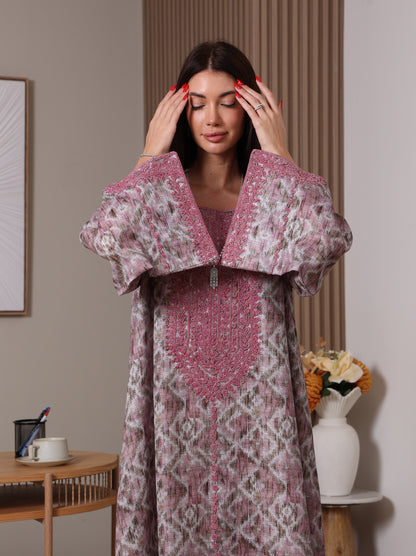 Amethyst Ikat Kaftan
