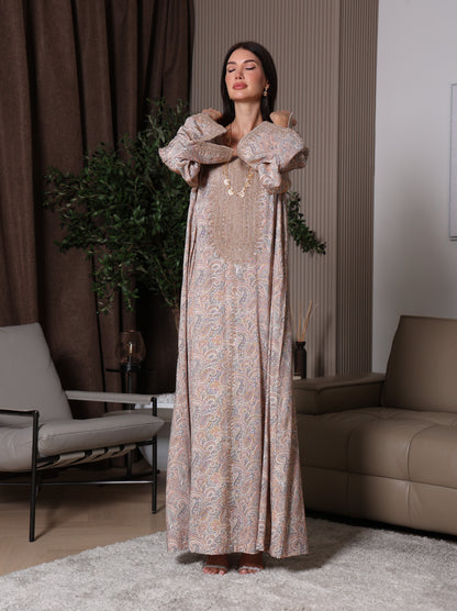 Sandstone Paisley Kaftan Set