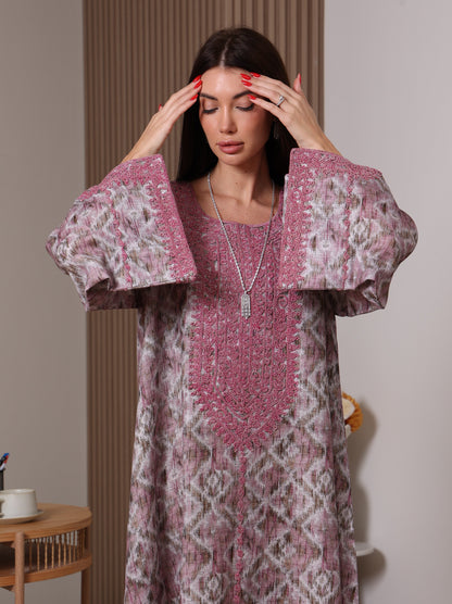 Amethyst Ikat Kaftan