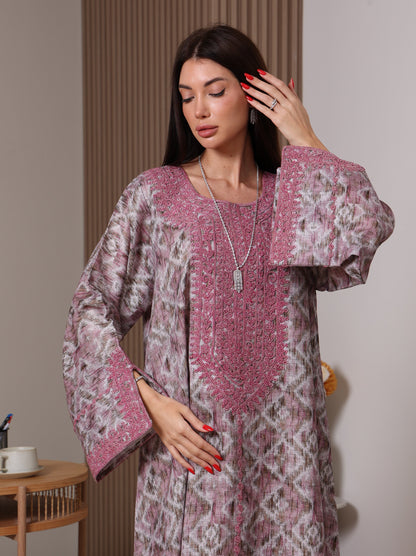 Amethyst Ikat Kaftan