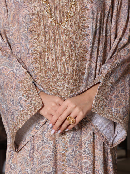 Sandstone Paisley Kaftan Set