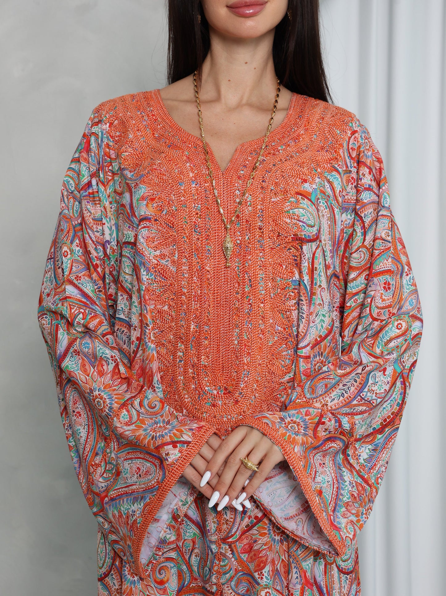 Terracotta Paisley Kaftan