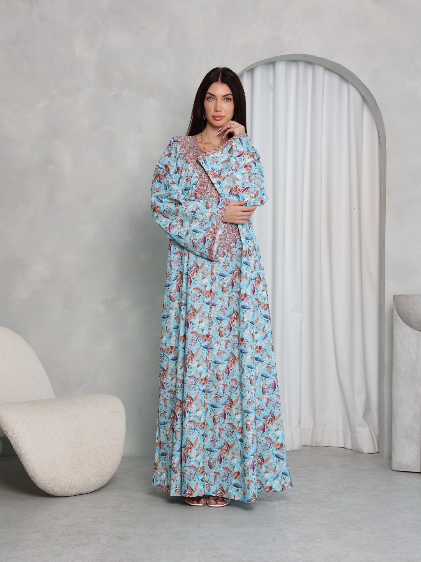 Sky Botanical Kaftan