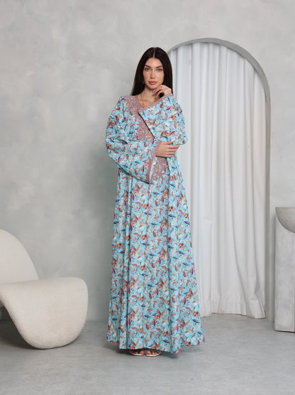 Sky Botanical Kaftan